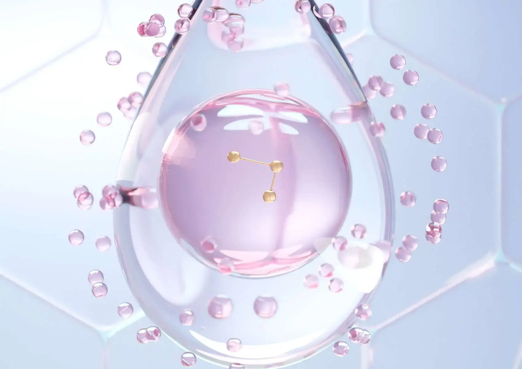 Vue 3D molécule collagène